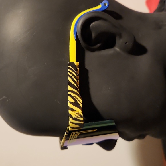 Pit Viper Zebra Stripe Sunglasses with Rainbow Lenses Nwot. - Picture 3 of 5